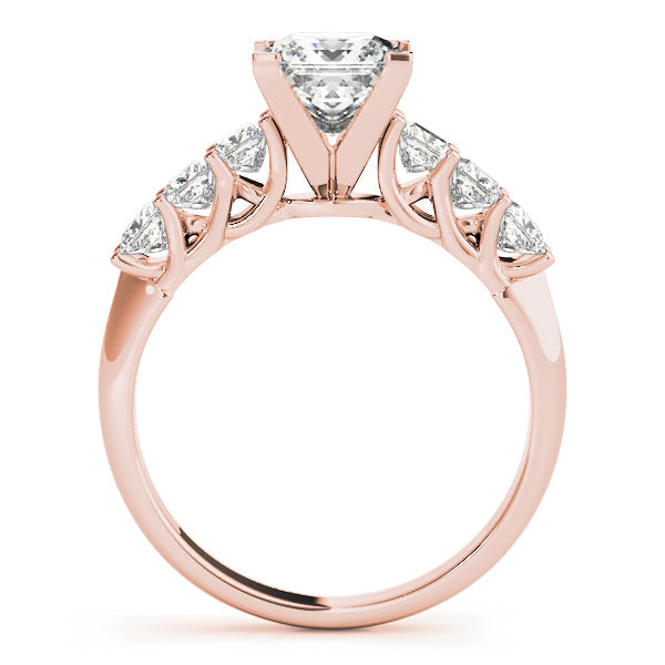 Classic Prong-Set Princess Diamond Engagement Ring in 10K/14K gold and platinum with certified lab-grown or natural diamonds