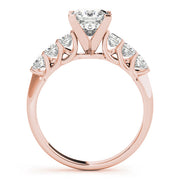 Classic Prong-Set Princess Diamond Engagement Ring in 10K/14K gold and platinum with certified lab-grown or natural diamonds