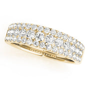 Diamond Half Eternity Ring in 10K/14K gold and platinum with certified lab-grown or natural diamonds