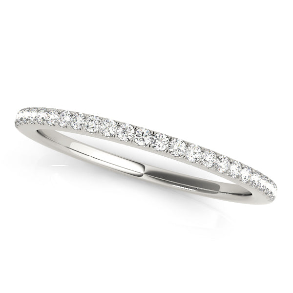 Prong Set Half Eternity Ring in Gold & Platinum