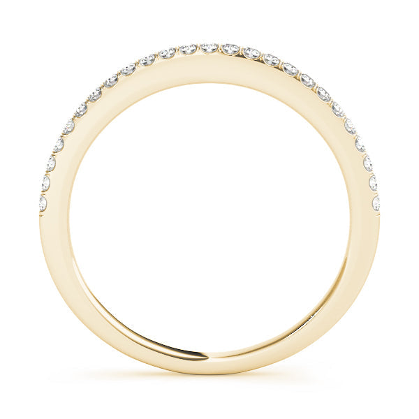Prong Set Half Eternity Ring in Gold & Platinum