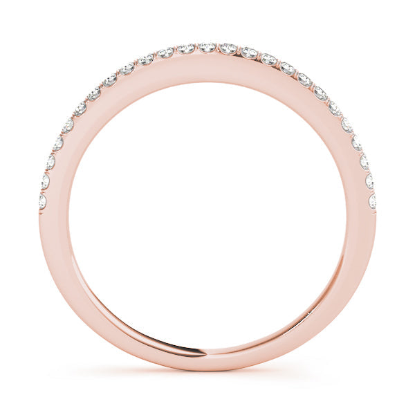 Prong Set Half Eternity Ring in Gold & Platinum