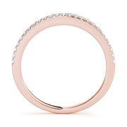Prong Set Half Eternity Ring in Gold & Platinum