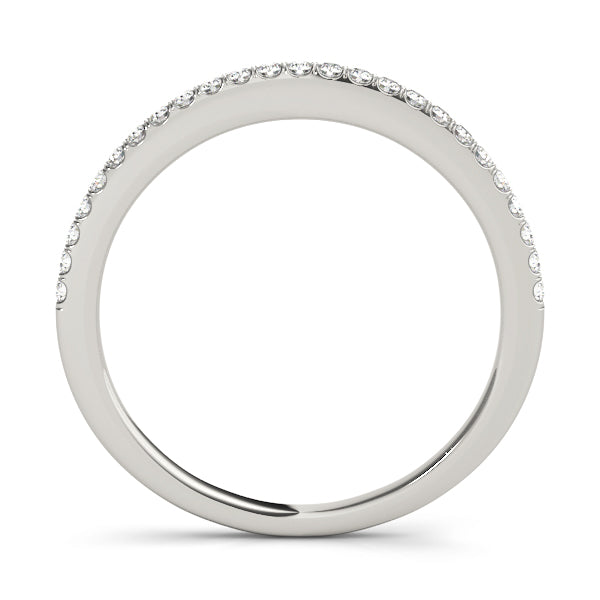 Prong Set Half Eternity Ring in Gold & Platinum
