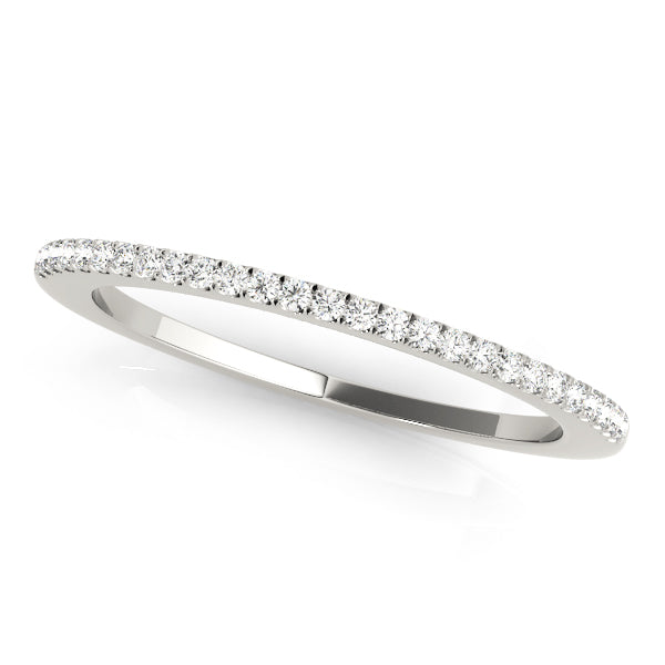 Prong Set Half Eternity Ring in Gold & Platinum