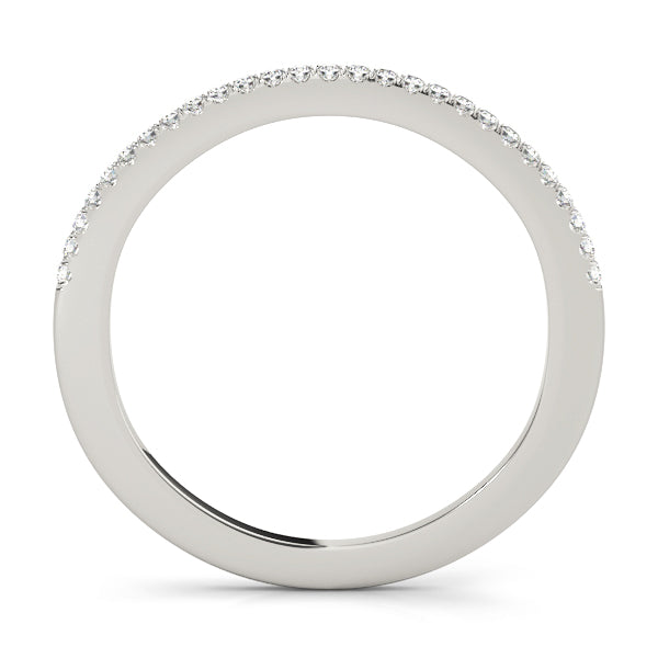 Prong Set Half Eternity Ring in Gold & Platinum