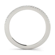 Prong Set Half Eternity Ring in Gold & Platinum