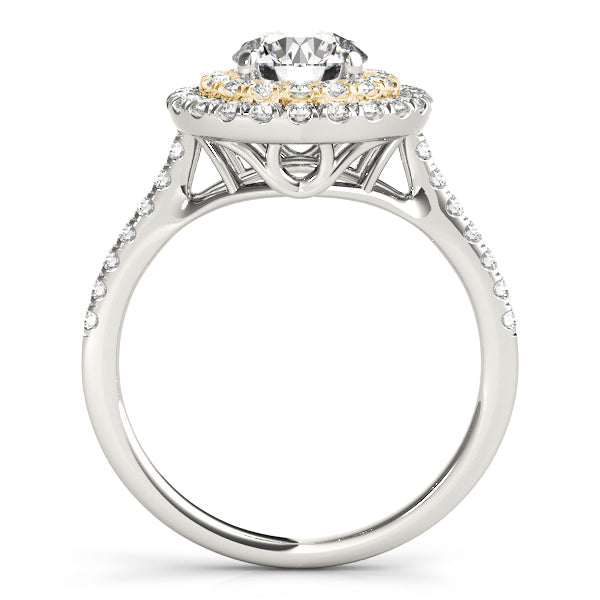 Adored Halo Round Diamond Engagement Ring in 10K/14K gold and platinum with certified lab-grown or natural diamonds