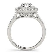 Adored Halo Round Diamond Engagement Ring in 10K/14K gold and platinum with certified lab-grown or natural diamonds