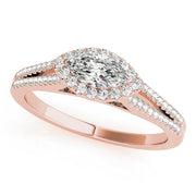 Cherished Halo Marquise Diamond Engagement Ring in 10K/14K gold and platinum with certified lab-grown or natural diamonds