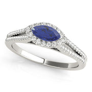Cherished Halo Marquise Diamond Engagement Ring in 10K/14K gold and platinum with certified lab-grown or natural diamonds