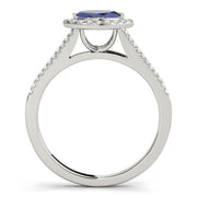 Cherished Halo Marquise Diamond Engagement Ring in 10K/14K gold and platinum with certified lab-grown or natural diamonds