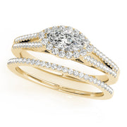 Cherished Halo Marquise Diamond Engagement Ring in 10K/14K gold and platinum with certified lab-grown or natural diamonds