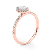 Vintage-Inspired Halo Marquise Diamond Engagement Ring in 10K/14K gold and platinum with certified lab-grown or natural diamonds