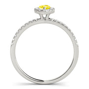 Vintage-Inspired Halo Marquise Diamond Engagement Ring in 10K/14K gold and platinum with certified lab-grown or natural diamonds