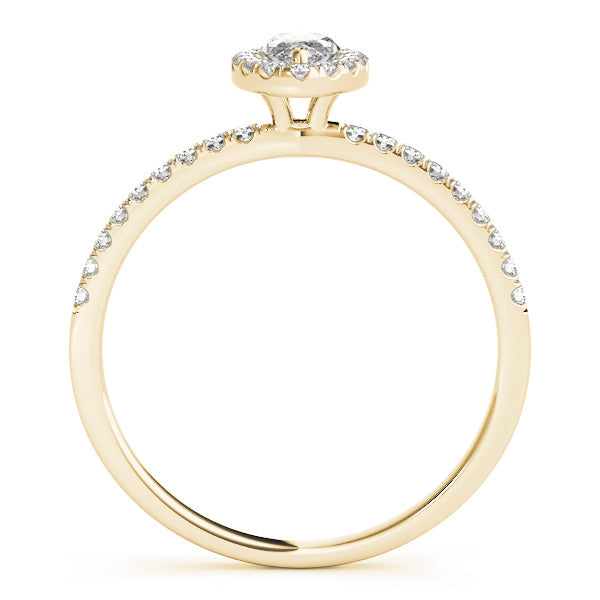 Vintage-Inspired Halo Marquise Diamond Engagement Ring in 10K/14K gold and platinum with certified lab-grown or natural diamonds