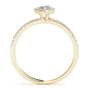 Vintage-Inspired Halo Marquise Diamond Engagement Ring in 10K/14K gold and platinum with certified lab-grown or natural diamonds