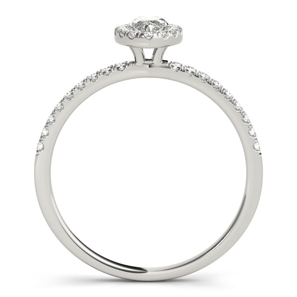 Vintage-Inspired Halo Marquise Diamond Engagement Ring in 10K/14K gold and platinum with certified lab-grown or natural diamonds