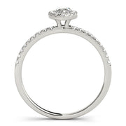 Vintage-Inspired Halo Marquise Diamond Engagement Ring in 10K/14K gold and platinum with certified lab-grown or natural diamonds