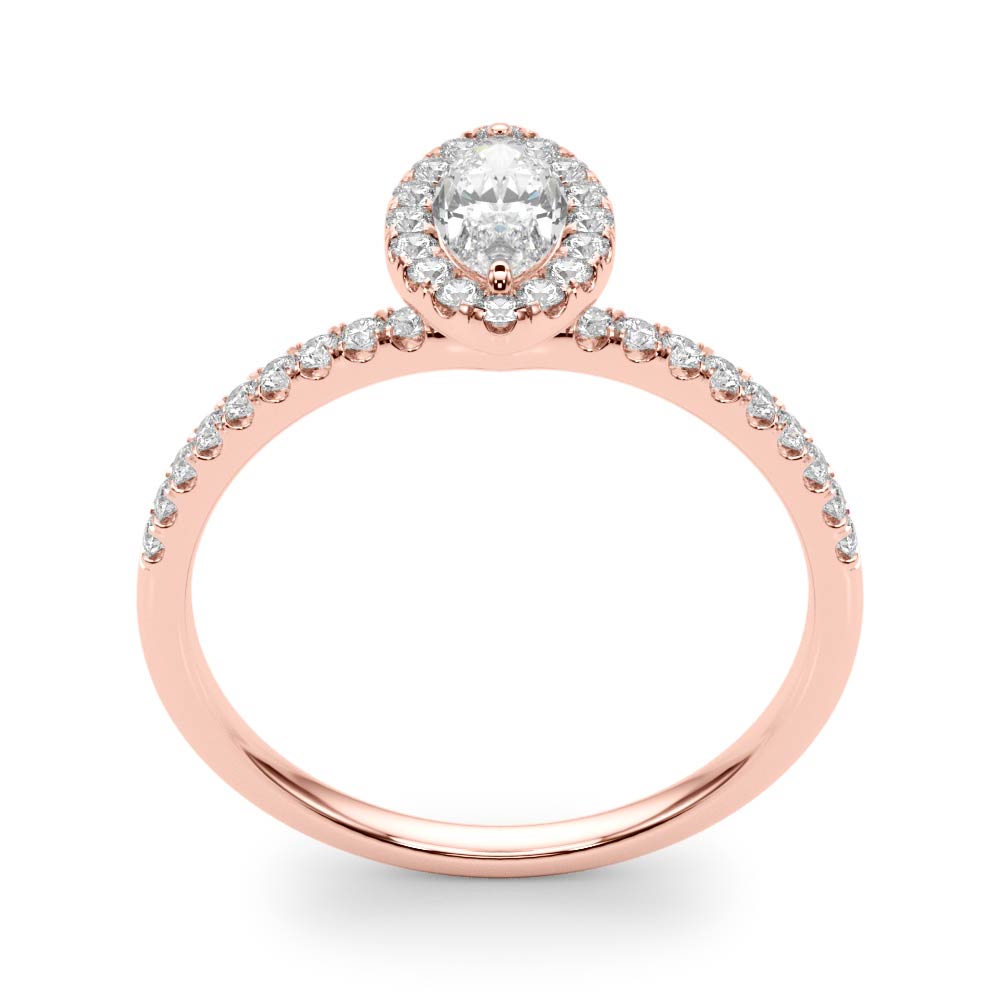 Vintage-Inspired Halo Marquise Diamond Engagement Ring in 10K/14K gold and platinum with certified lab-grown or natural diamonds