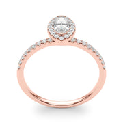 Vintage-Inspired Halo Marquise Diamond Engagement Ring in 10K/14K gold and platinum with certified lab-grown or natural diamonds
