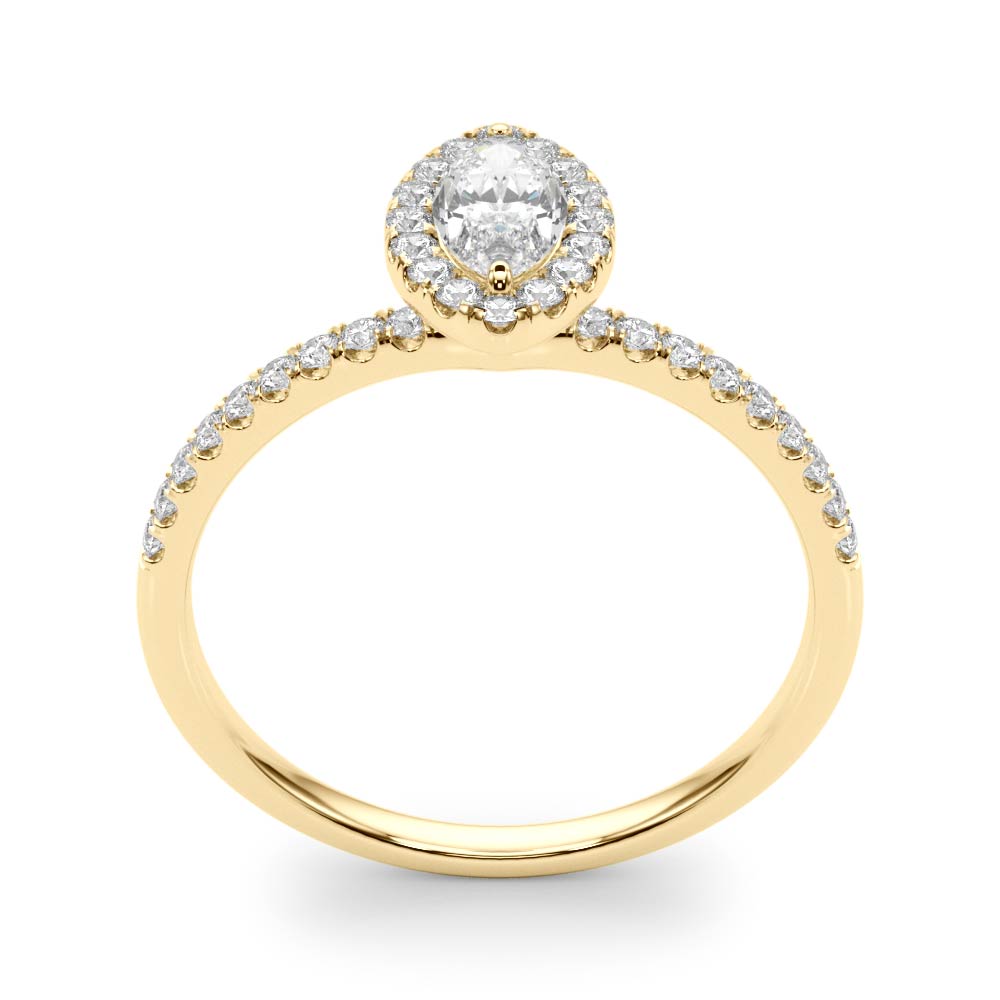 Vintage-Inspired Halo Marquise Diamond Engagement Ring in 10K/14K gold and platinum with certified lab-grown or natural diamonds