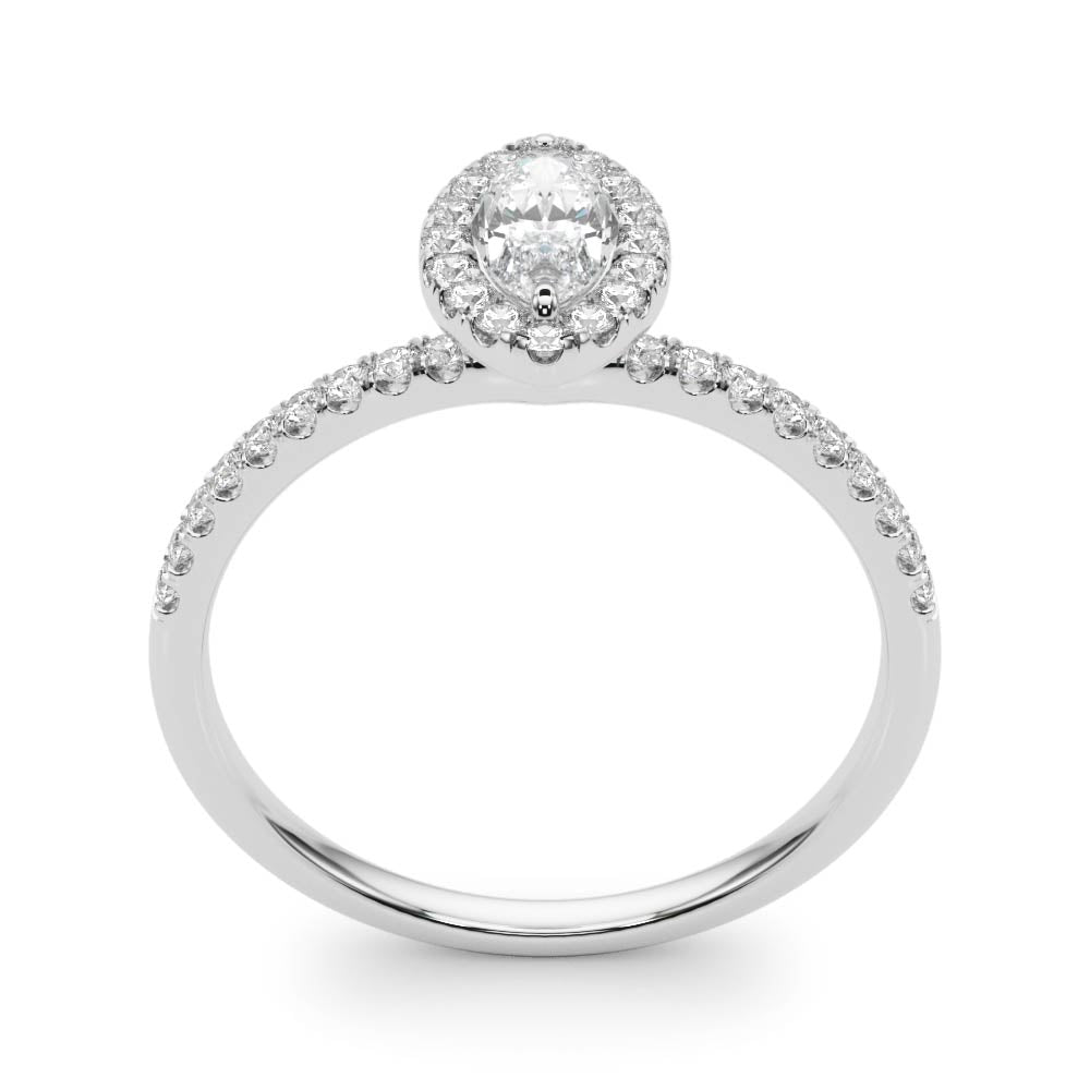 Vintage-Inspired Halo Marquise Diamond Engagement Ring in 10K/14K gold and platinum with certified lab-grown or natural diamonds
