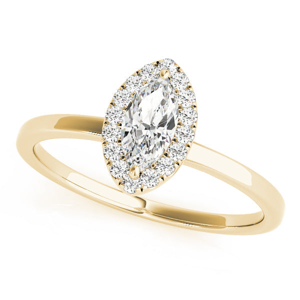 Heirloom Halo Marquise Diamond Engagement Ring in 10K/14K gold and platinum with certified lab-grown or natural diamonds