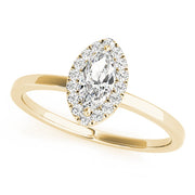 Heirloom Halo Marquise Diamond Engagement Ring in 10K/14K gold and platinum with certified lab-grown or natural diamonds