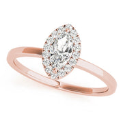 Heirloom Halo Marquise Diamond Engagement Ring in 10K/14K gold and platinum with certified lab-grown or natural diamonds