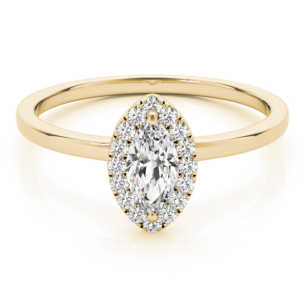 Heirloom Halo Marquise Diamond Engagement Ring in 10K/14K gold and platinum with certified lab-grown or natural diamonds