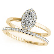 Heirloom Halo Marquise Diamond Engagement Ring in 10K/14K gold and platinum with certified lab-grown or natural diamonds