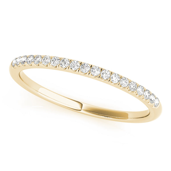 Single-Row Split-Prong Half Eternity Ring in 10K/14K gold and platinum with certified lab-grown or natural diamonds