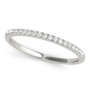 Single-Row Split-Prong Half Eternity Ring in Gold & Platinum