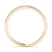 Single-Row Split-Prong Half Eternity Ring in Gold & Platinum