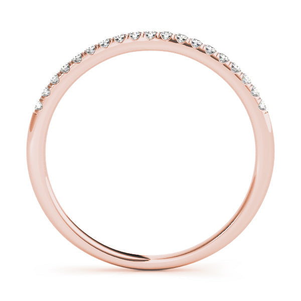 Single-Row Split-Prong Half Eternity Ring in Gold & Platinum