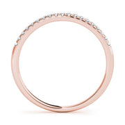 Single-Row Split-Prong Half Eternity Ring in Gold & Platinum