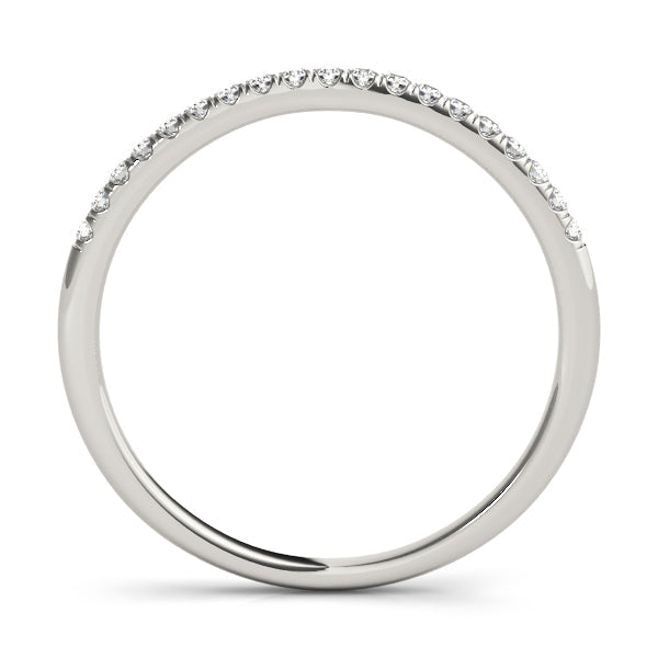 Single-Row Split-Prong Half Eternity Ring in Gold & Platinum