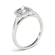 Signature Halo Cushion Diamond Engagement Ring in 10K/14K gold and platinum with certified lab-grown or natural diamonds