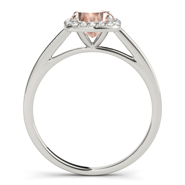 Signature Halo Cushion Diamond Engagement Ring in 10K/14K gold and platinum with certified lab-grown or natural diamonds