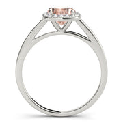 Signature Halo Cushion Diamond Engagement Ring in 10K/14K gold and platinum with certified lab-grown or natural diamonds