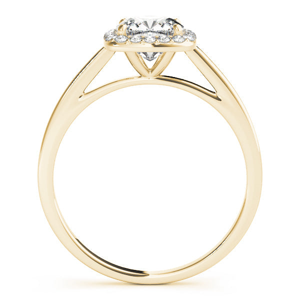 Signature Halo Cushion Diamond Engagement Ring in 10K/14K gold and platinum with certified lab-grown or natural diamonds