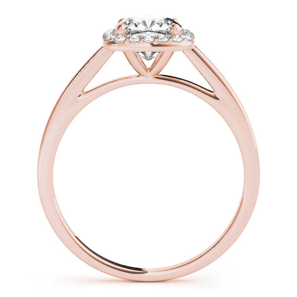 Signature Halo Cushion Diamond Engagement Ring in 10K/14K gold and platinum with certified lab-grown or natural diamonds
