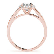 Signature Halo Cushion Diamond Engagement Ring in 10K/14K gold and platinum with certified lab-grown or natural diamonds