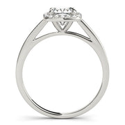 Signature Halo Cushion Diamond Engagement Ring in 10K/14K gold and platinum with certified lab-grown or natural diamonds