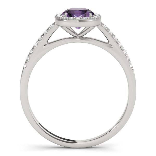 Artisan Halo Cushion Diamond Engagement Ring in 10K/14K gold and platinum with certified lab-grown or natural diamonds