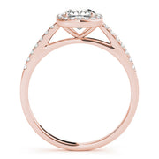 Artisan Halo Cushion Diamond Engagement Ring in 10K/14K gold and platinum with certified lab-grown or natural diamonds
