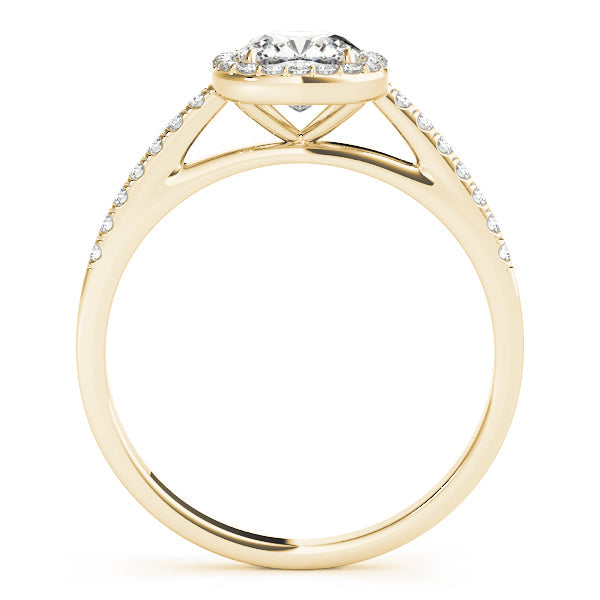Artisan Halo Cushion Diamond Engagement Ring in 10K/14K gold and platinum with certified lab-grown or natural diamonds