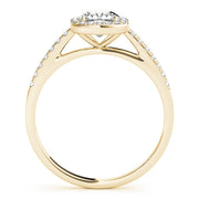 Artisan Halo Cushion Diamond Engagement Ring in 10K/14K gold and platinum with certified lab-grown or natural diamonds