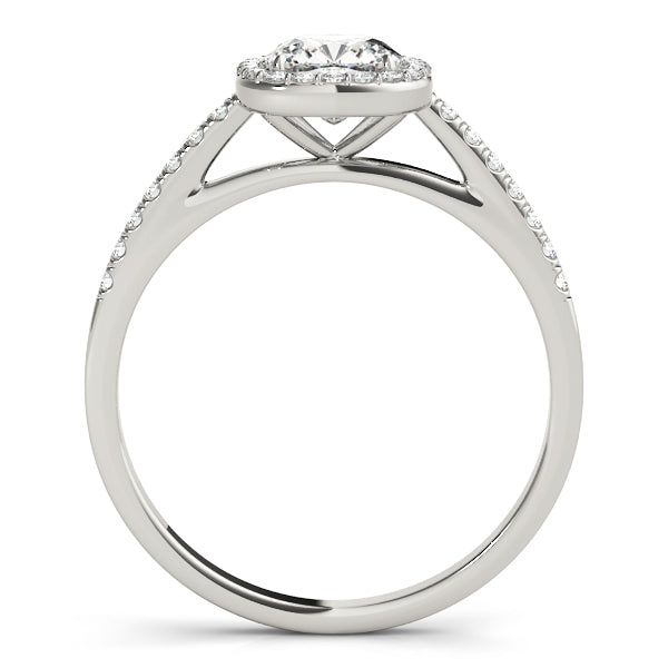 Artisan Halo Cushion Diamond Engagement Ring in 10K/14K gold and platinum with certified lab-grown or natural diamonds